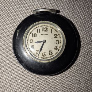 Waltham Vintage Black Pocket Watch